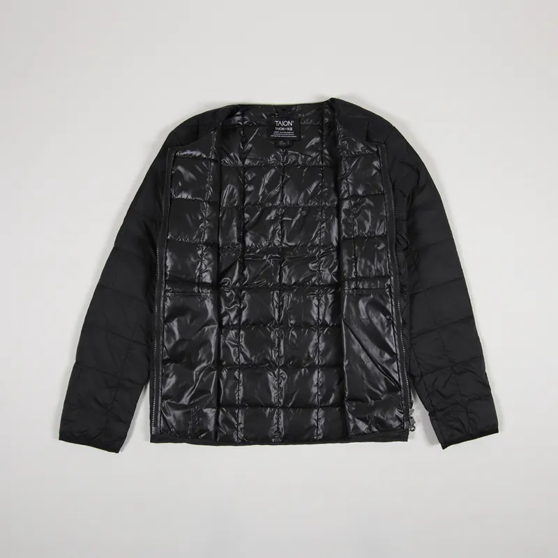 Taion Crew Neck Zip Down Jacket Black