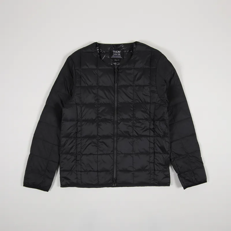 Taion Crew Neck Zip Down Jacket Black