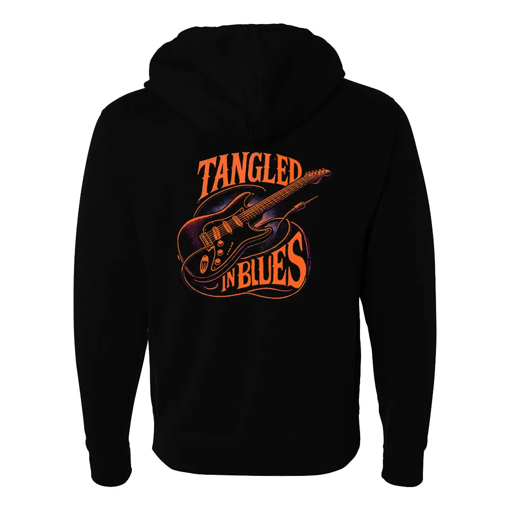 Tangled In Blues Zip-Up Hoodie (Unisex)