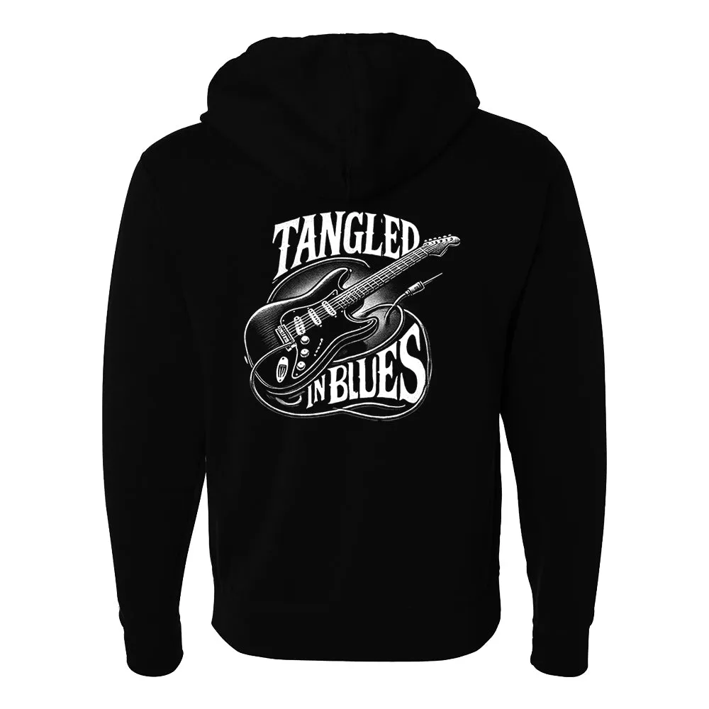 Tangled In Blues Zip-Up Hoodie (Unisex)