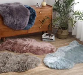 TARRAMARRA Australian Sheepskin Wool Single Color Long Rugs 105cm