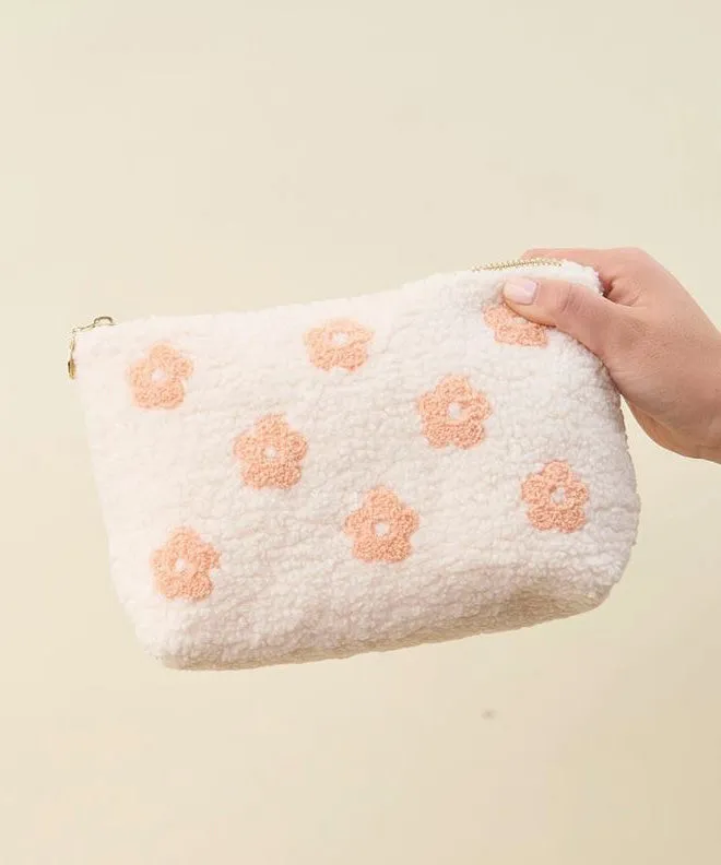 Teddy Pouch - Peach Flower