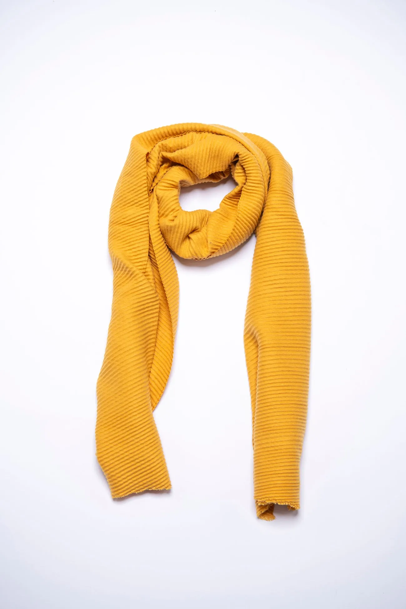 Textured wool and cotton scarf