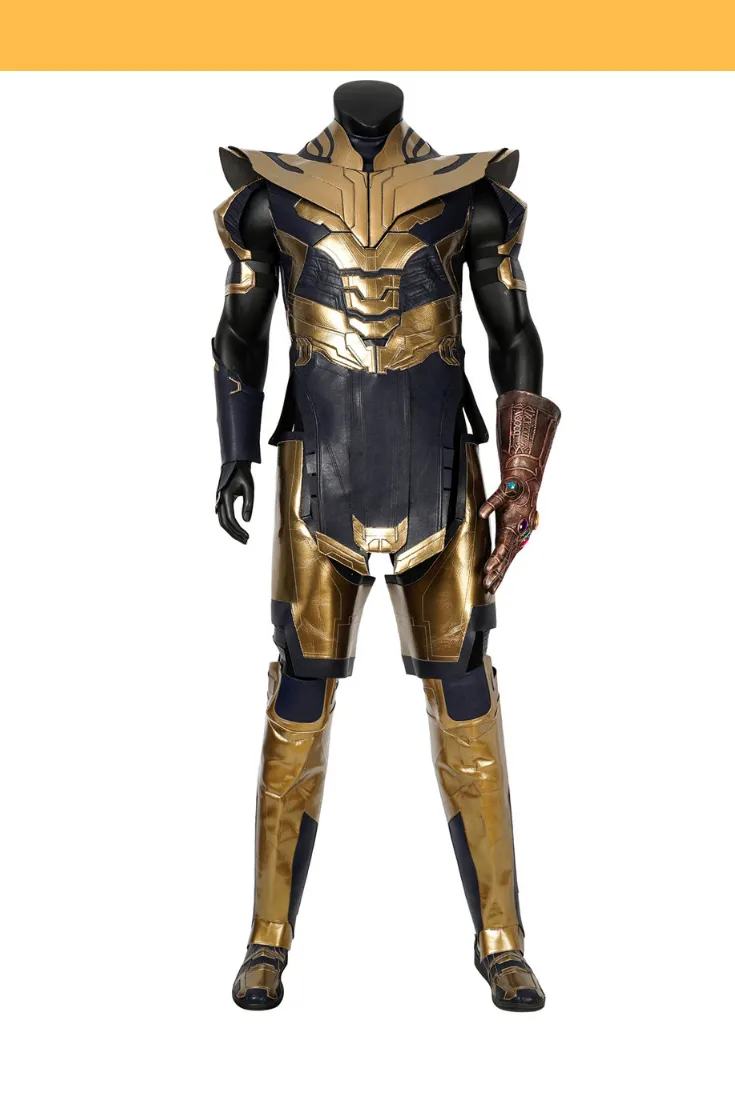 Thanos Infinity War Cosplay Costume Metallic PU Leather