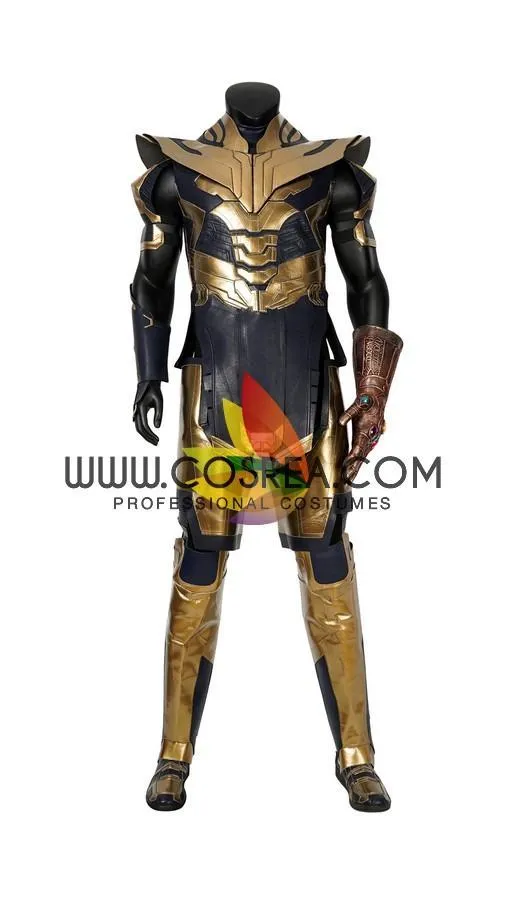 Thanos Infinity War Cosplay Costume Metallic PU Leather