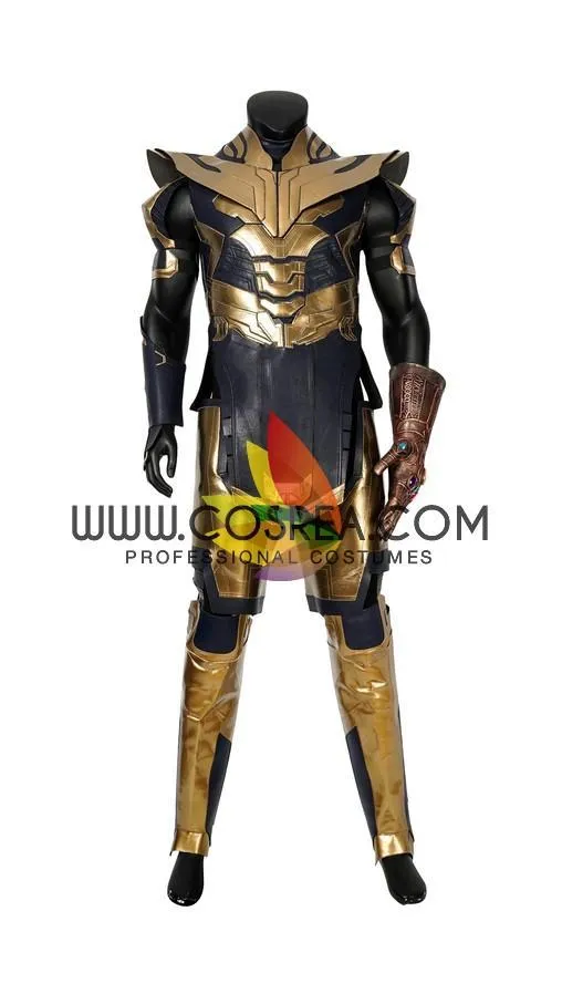 Thanos Infinity War Cosplay Costume Metallic PU Leather