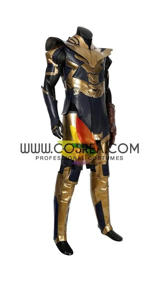 Thanos Infinity War Cosplay Costume Metallic PU Leather