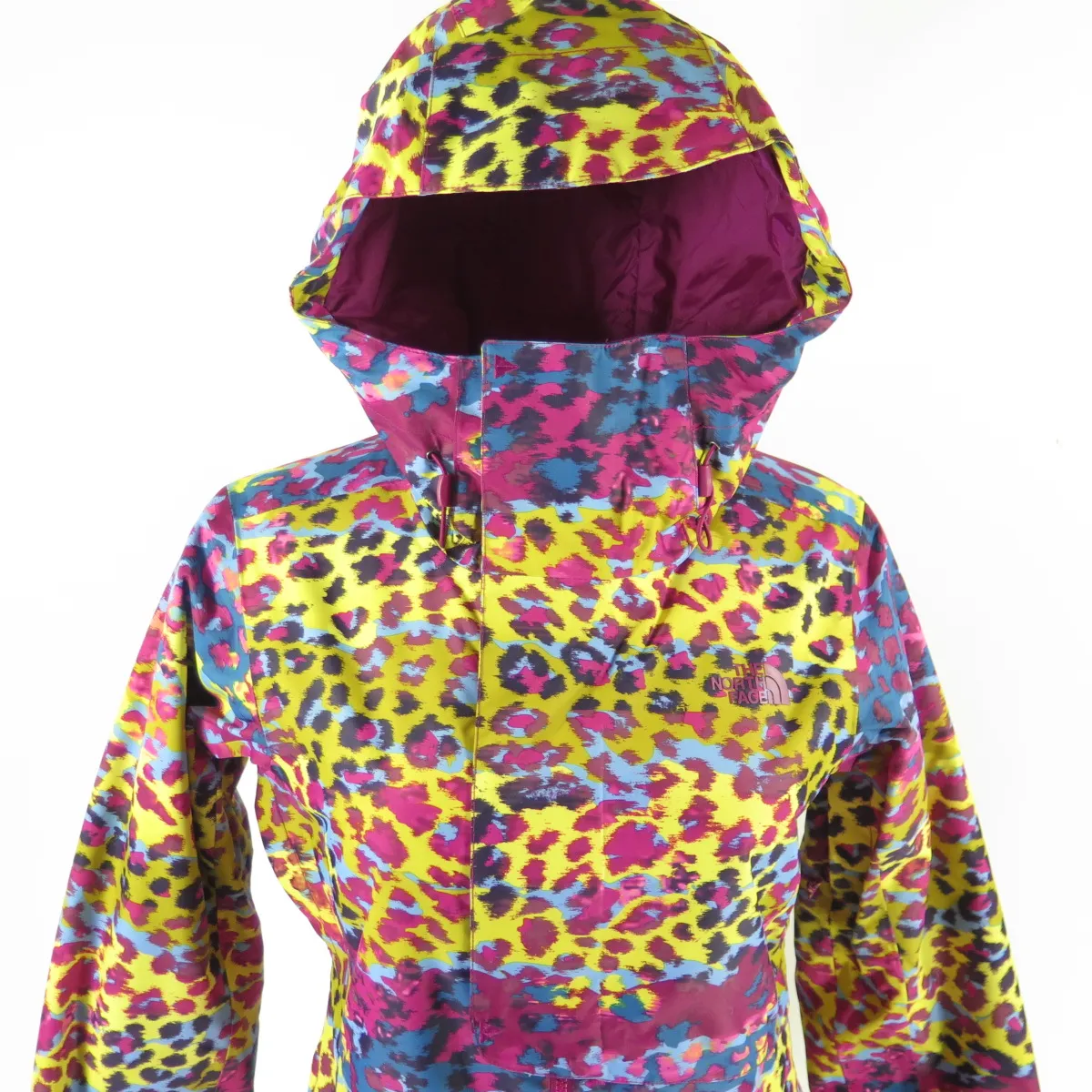 The North Face Vagabond Ski Jacket Womens XS Animal Print Hyvent MSRP $199