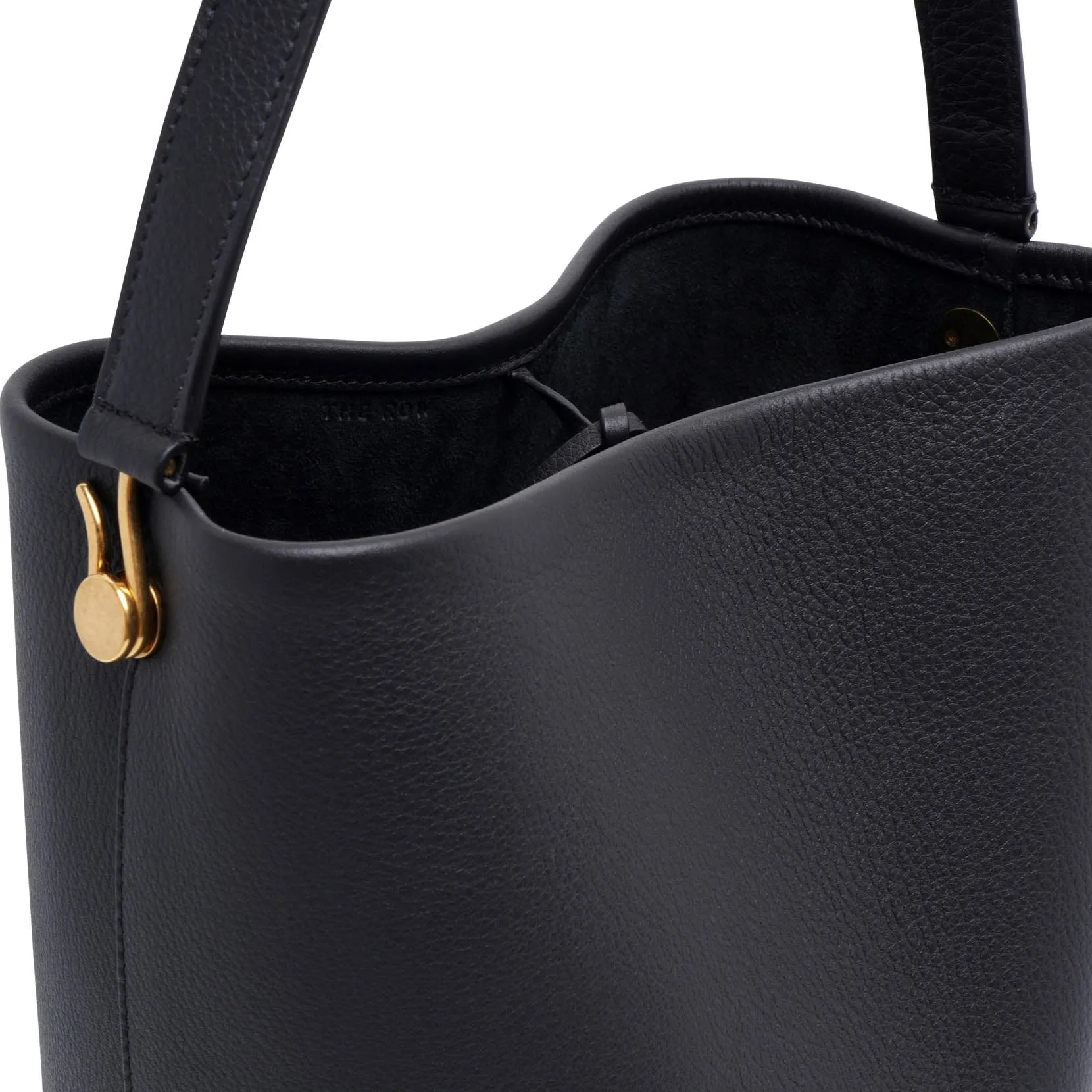 The Row Medium NS hook black tote bag