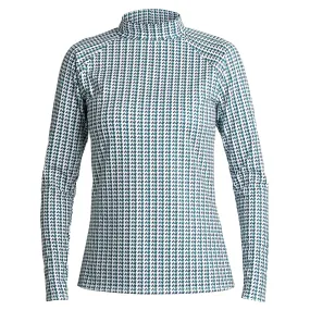 Thermal Polo Shirt Multi Teal Houndstooth Rohnisch Danielle