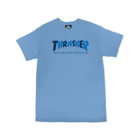 Thrasher Checkers Logo T-Shirt | Blue