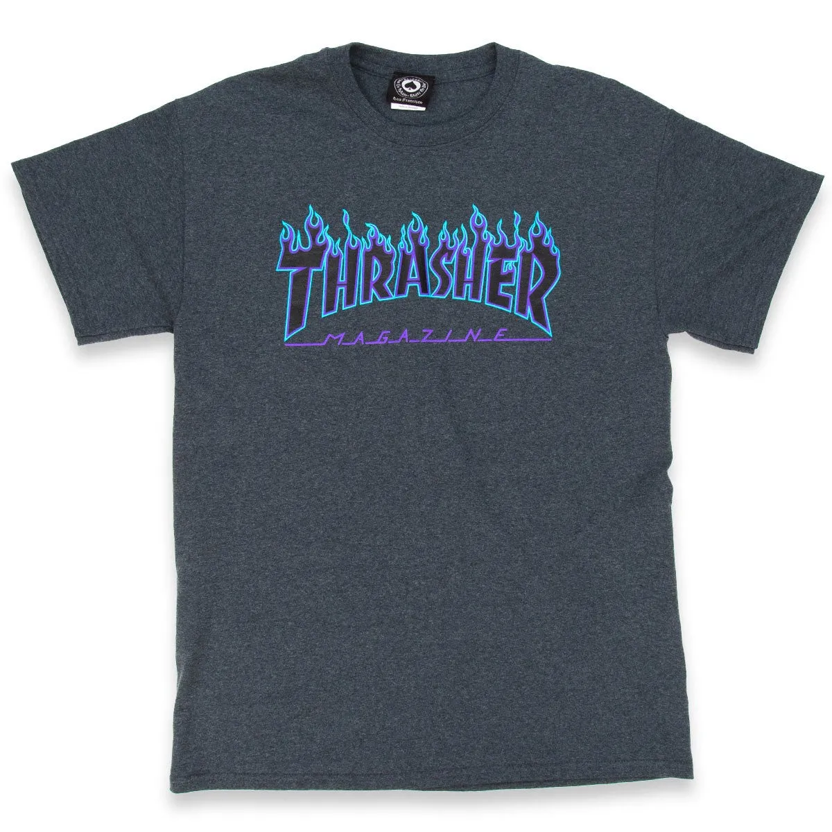 Thrasher Flame Tee (Dark Heather)