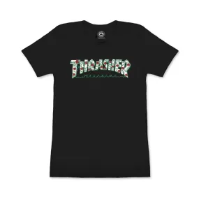 THRASHER GIRLS ROSES TEE - BLACK