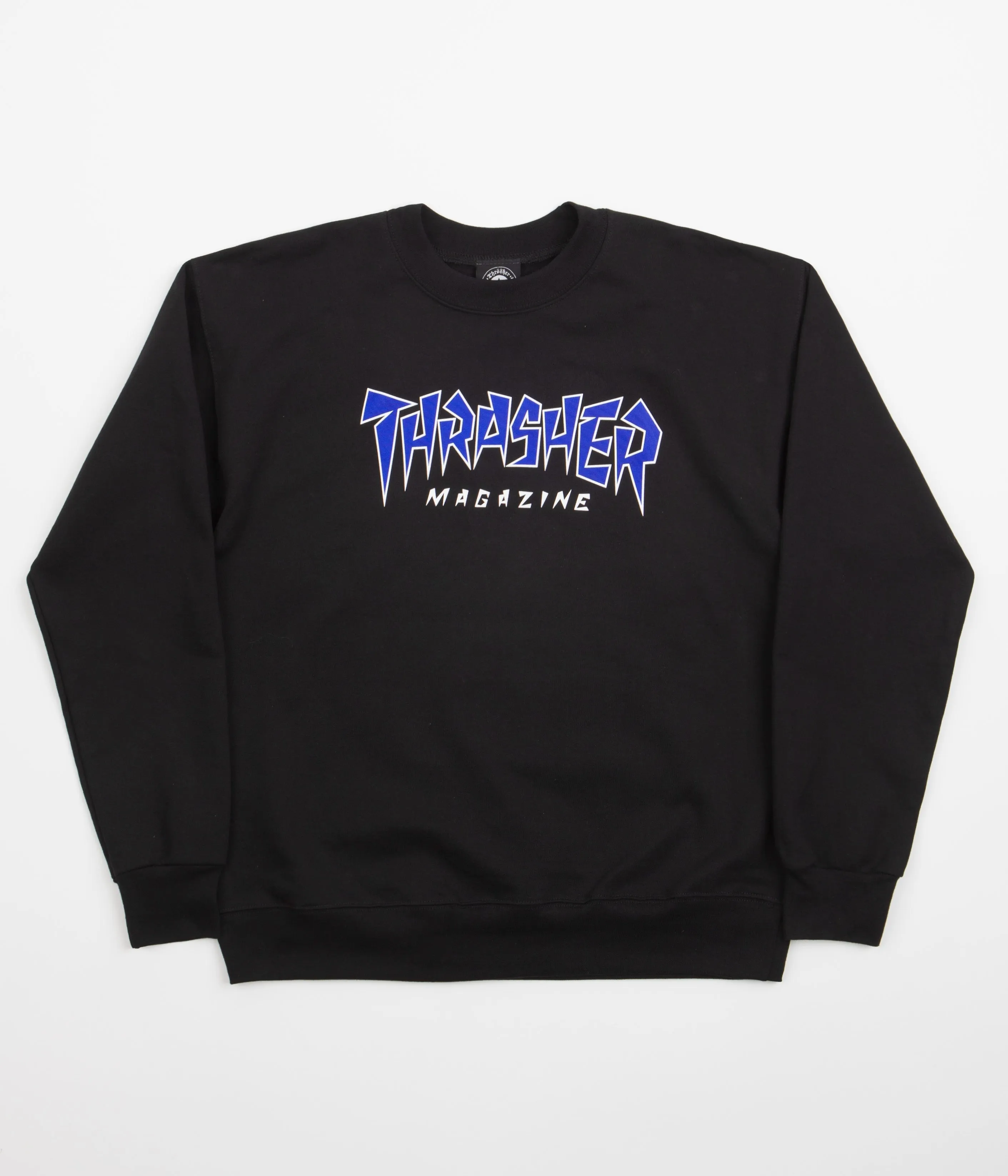 THRASHER JAGGED LOGO CREWNECK - BLACK