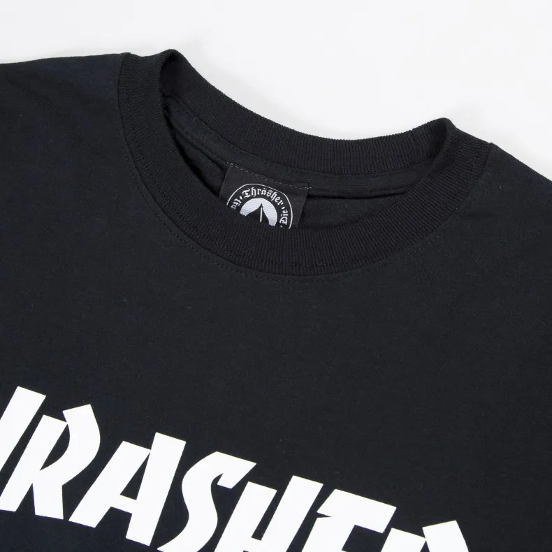 Thrasher Logo Long Sleeve T-Shirt (Black/White)