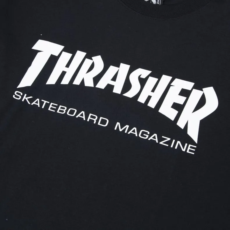 Thrasher Logo Long Sleeve T-Shirt (Black/White)