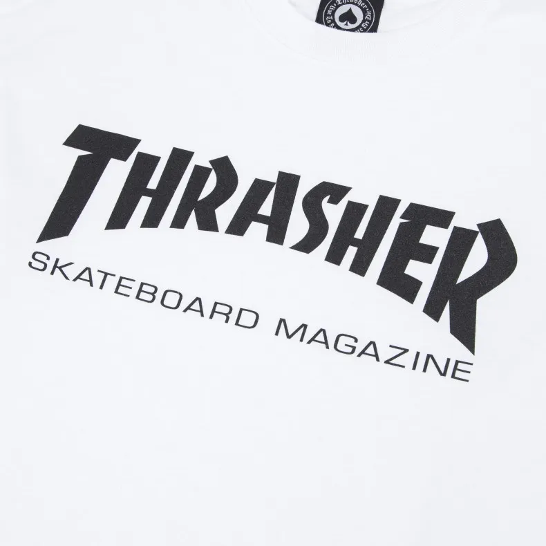 Thrasher Logo Long Sleeve T-Shirt (White/Black)