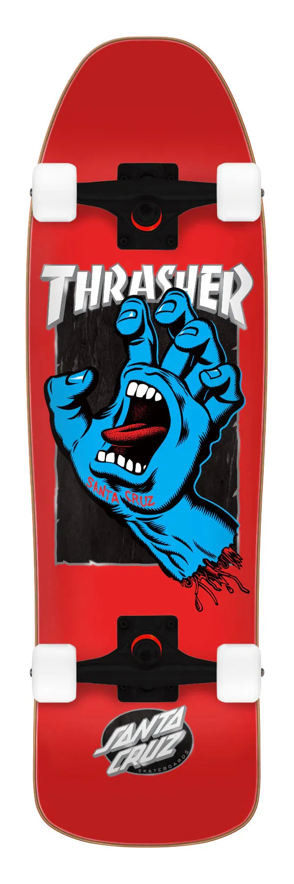 Thrasher Screaming Hand Santa Cruz Shaped Cruiser Complete Deck 9.35