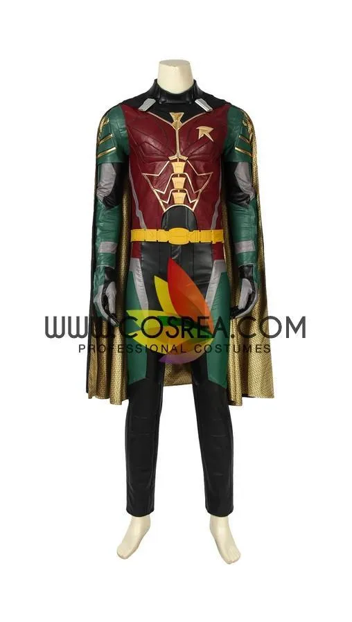 Titan Robin Costume PU Leather Cosplay Metallic