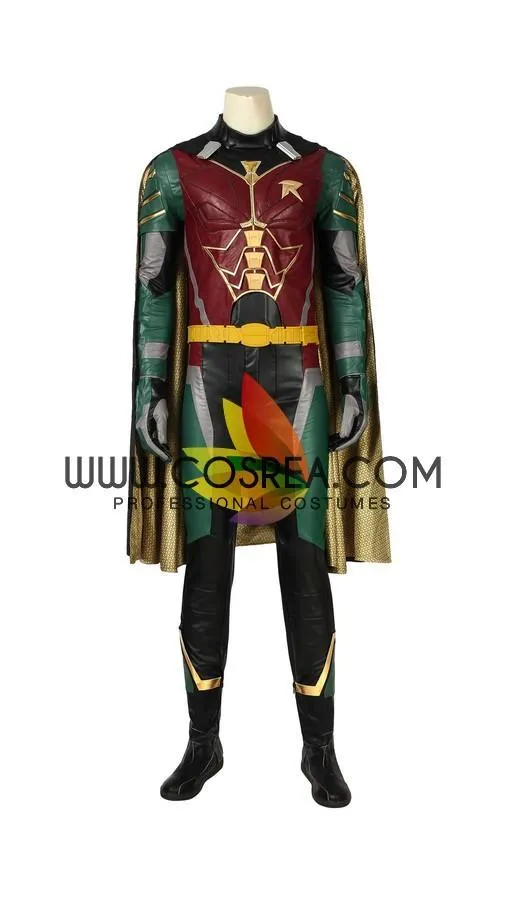 Titan Robin Costume PU Leather Cosplay Metallic