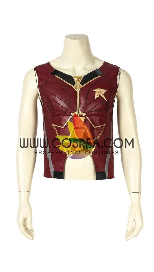 Titan Robin Costume PU Leather Cosplay Metallic