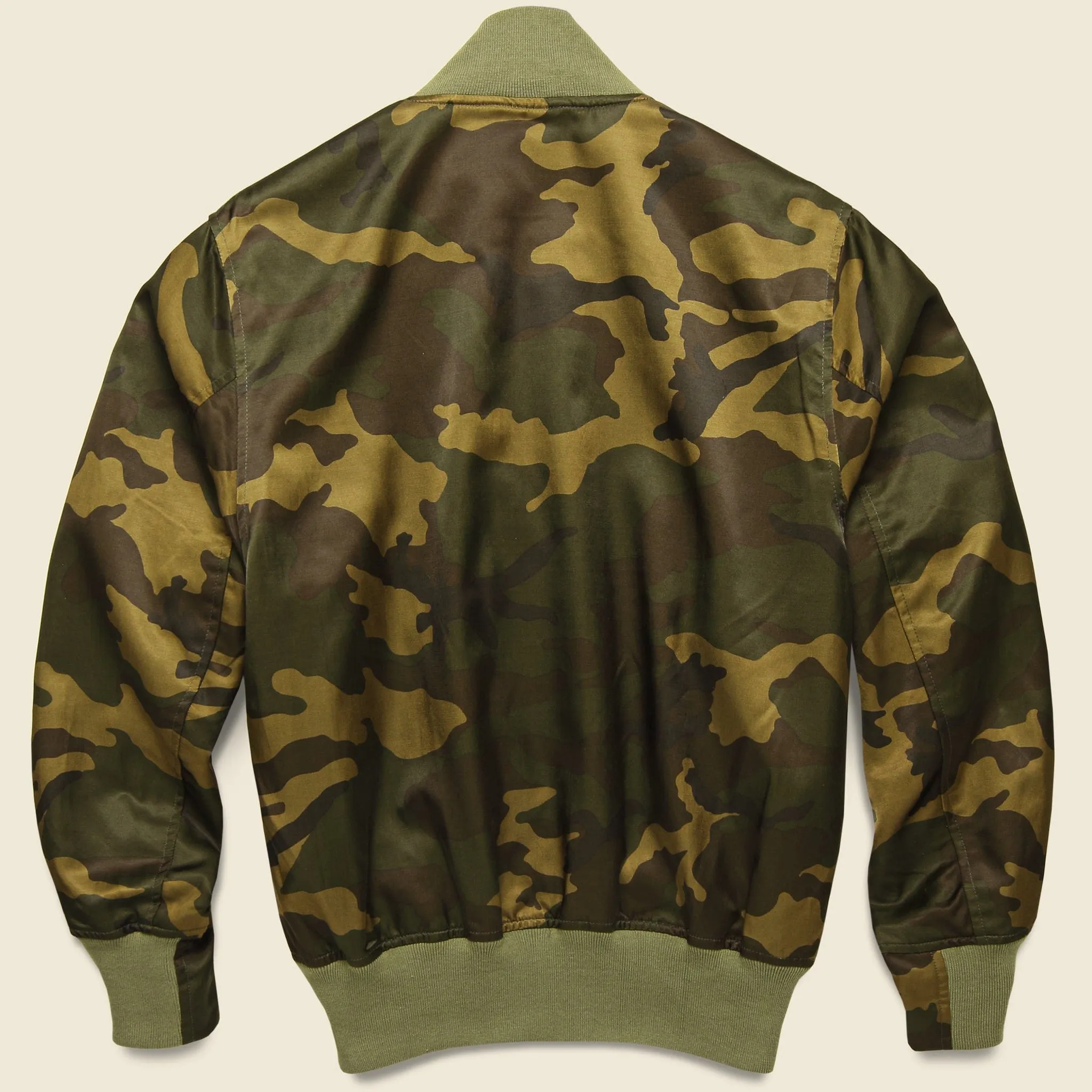 Todd Snyder + Champion - Satin Camo Bomber - Green