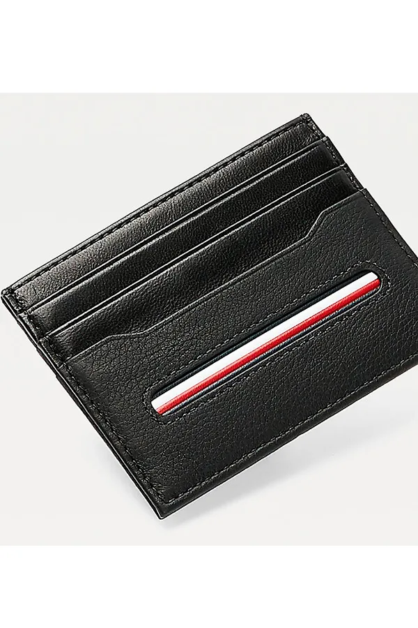 Tommy Hilfiger Leather Card Holder Black