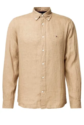 Tommy Hilfiger Regular Linen Shirt Sand