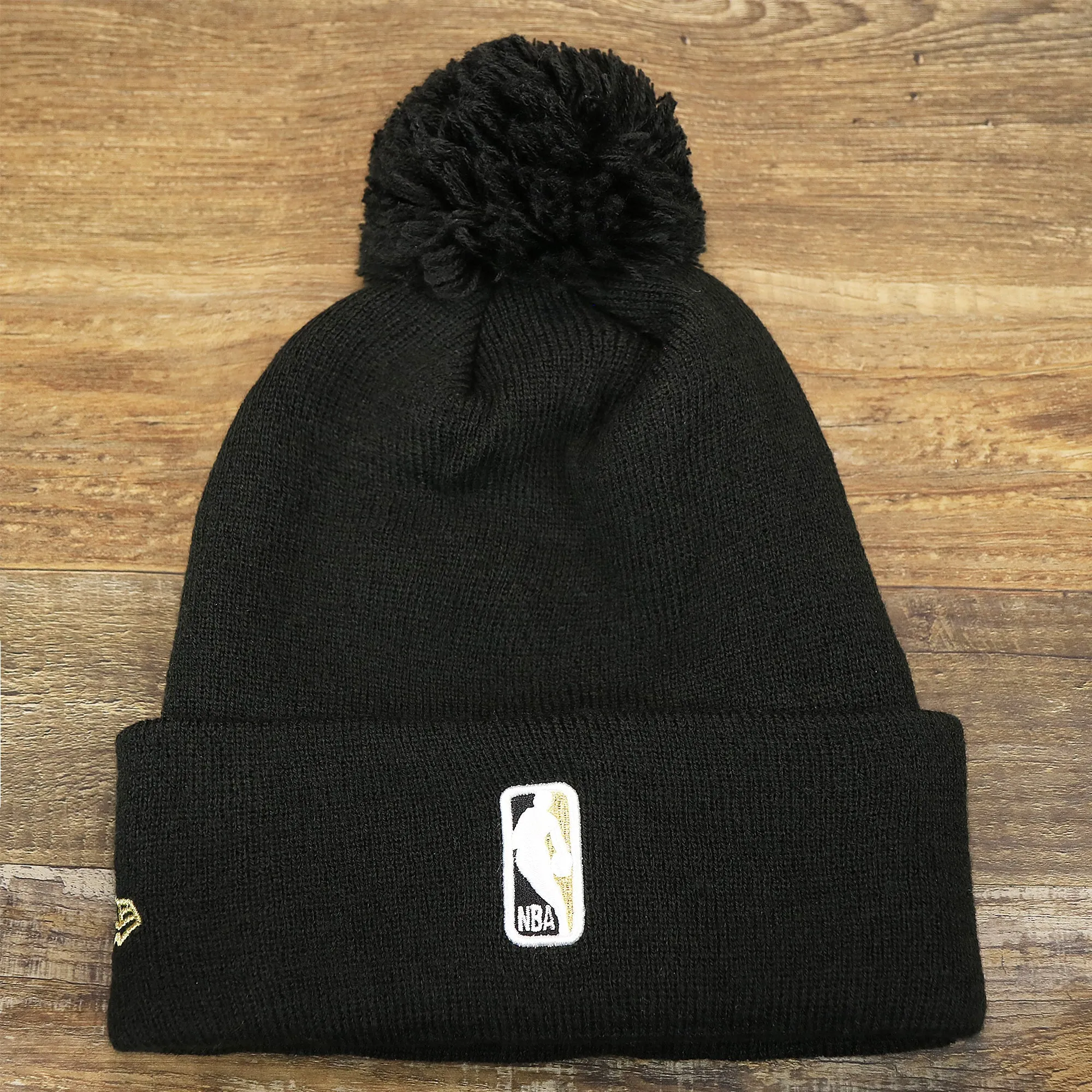 Toronto Raptors Metallic Gold Leaf Winter Beanie | Black Winter Beanie - NBA City Series