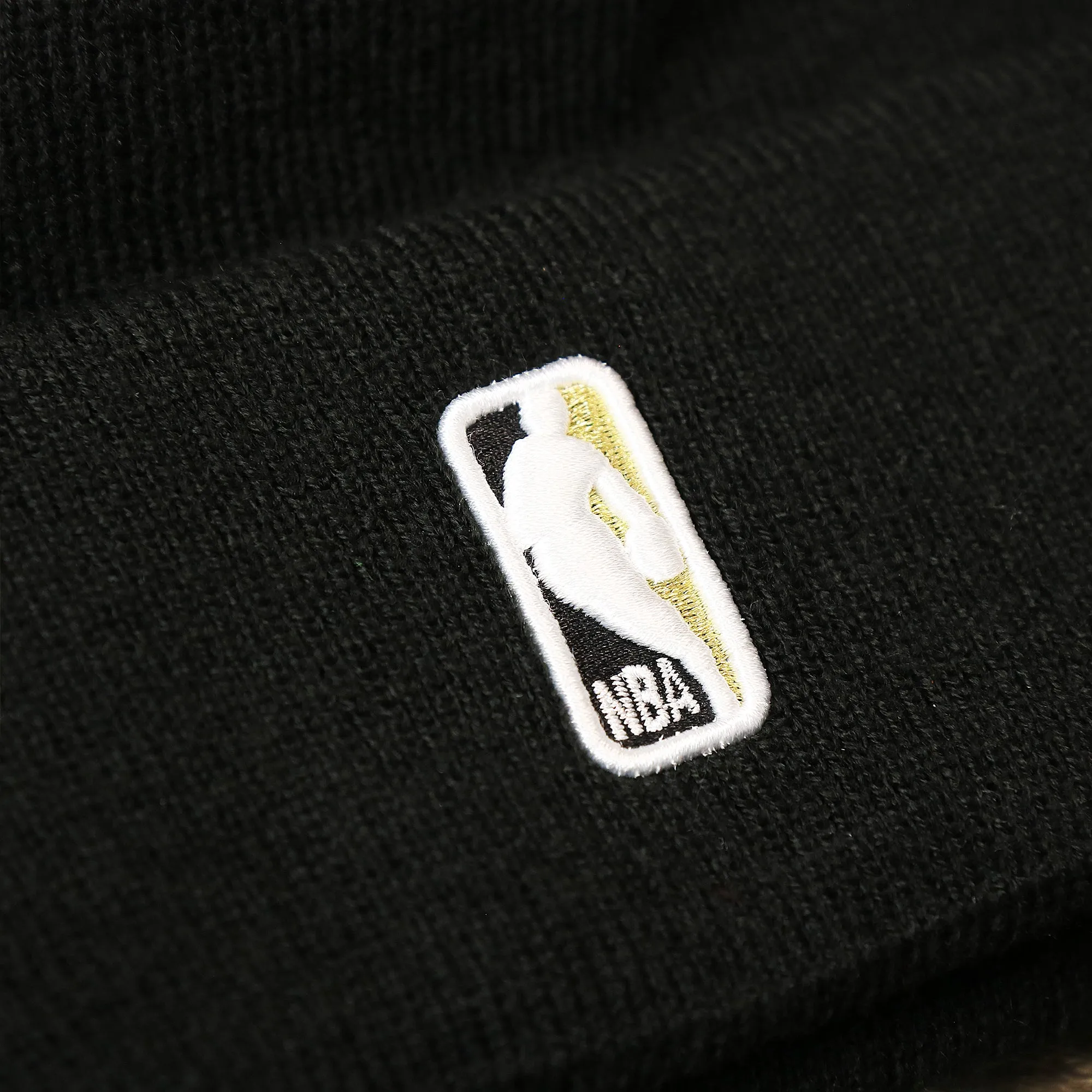 Toronto Raptors Metallic Gold Leaf Winter Beanie | Black Winter Beanie - NBA City Series