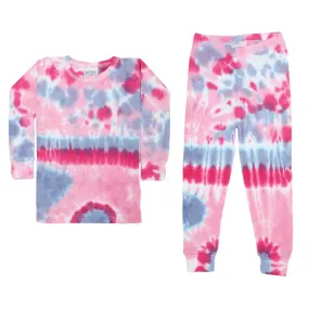 Tye dye pajama set with thermal material