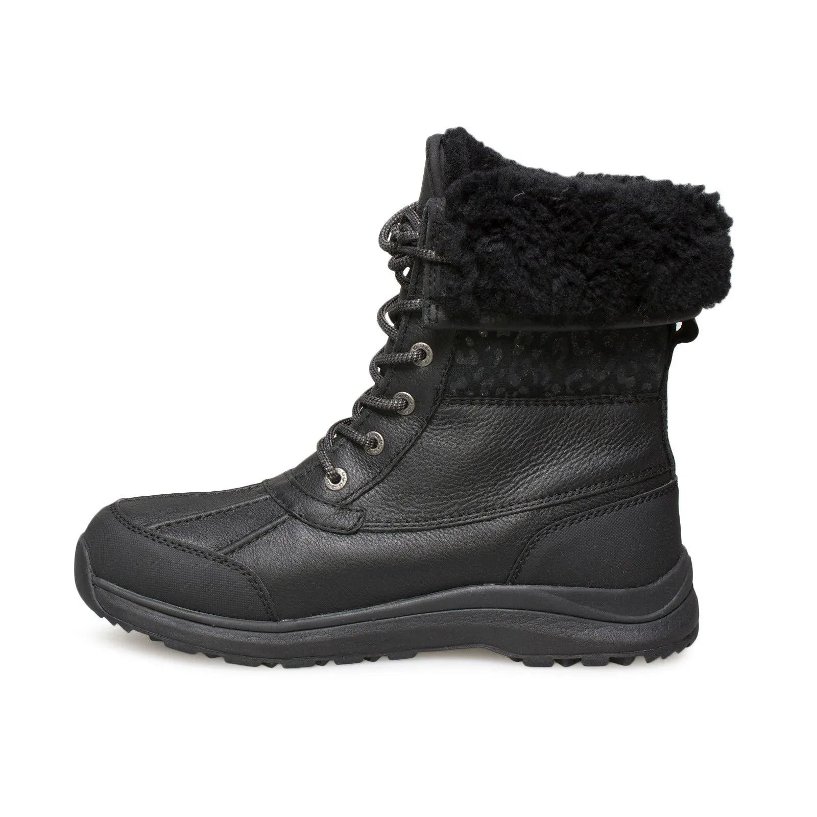 UGG Women's Snow Leopard Black Boots - Adirondack III.