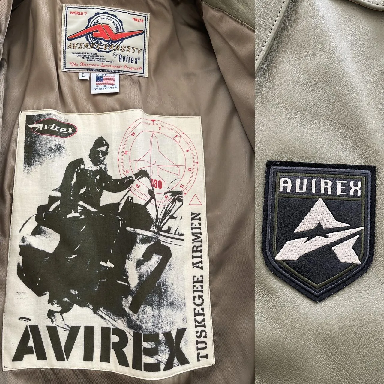 Vintage Avirex Leather Varsity Jacket