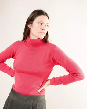 Vintage Coral Wool Turtleneck Small Medium