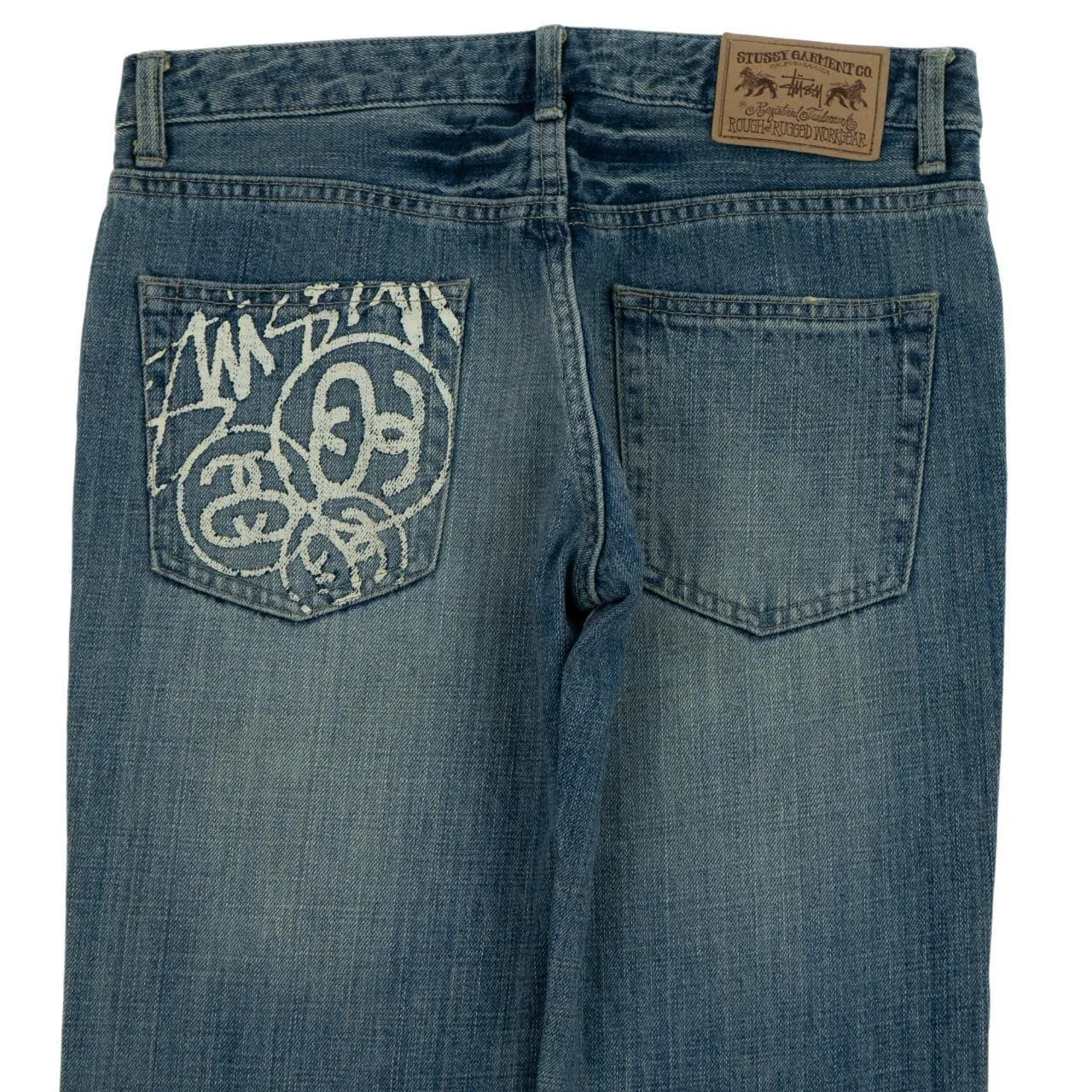 Vintage Stussy Pocket Design Denim Jeans Size W30