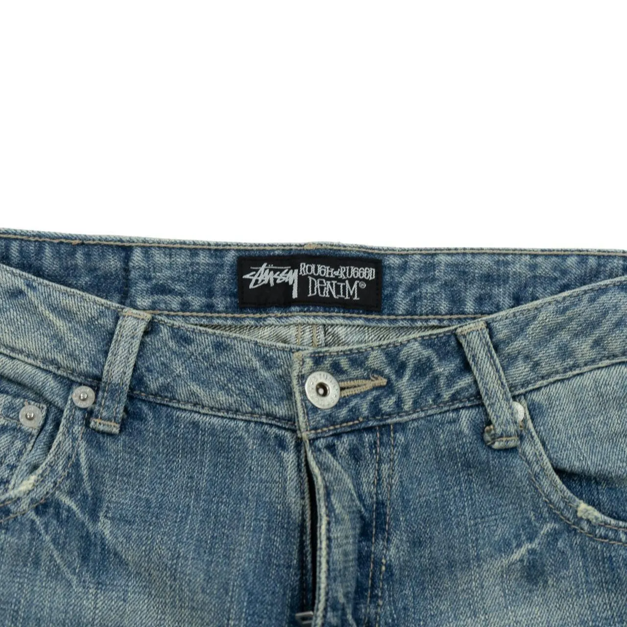 Vintage Stussy Pocket Design Denim Jeans Size W30