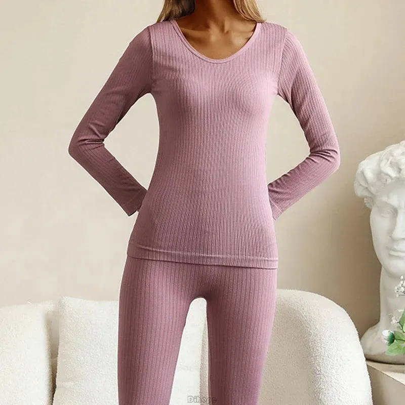 Warm Winter Long Sleeve Anti-itch Seamless Antibacterial Thermal Underwear