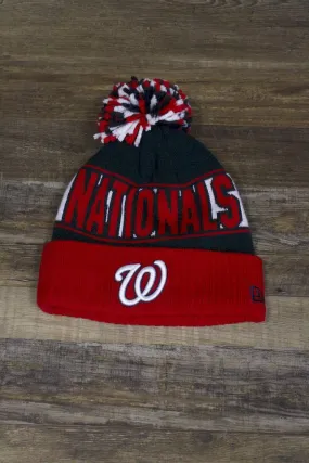 Washington Nationals Winter Pom Beanie | Thick Knit Raised Cuff