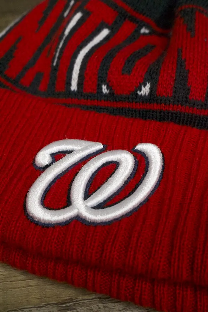 Washington Nationals Winter Pom Beanie | Thick Knit Raised Cuff