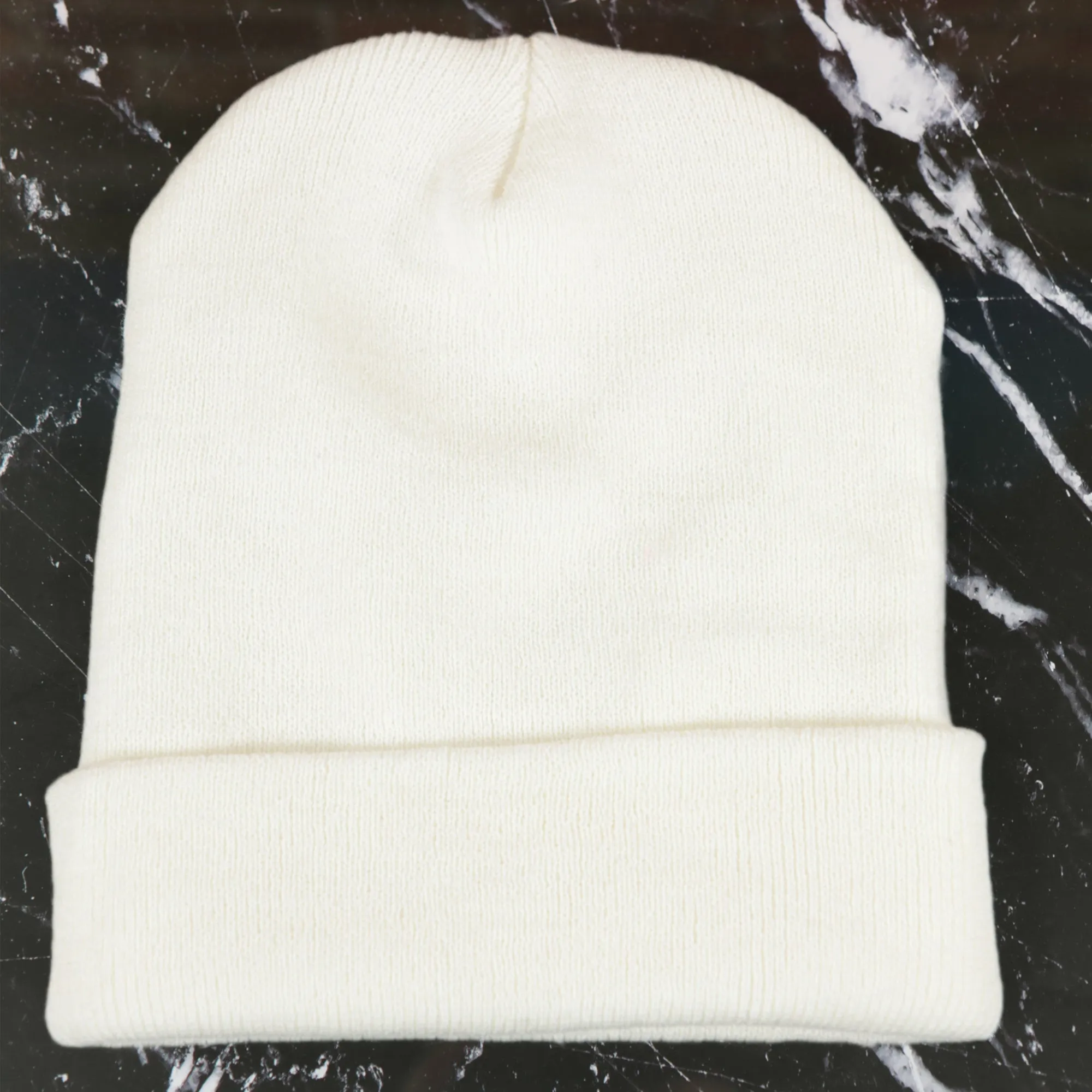 White Winter Knit Beanie