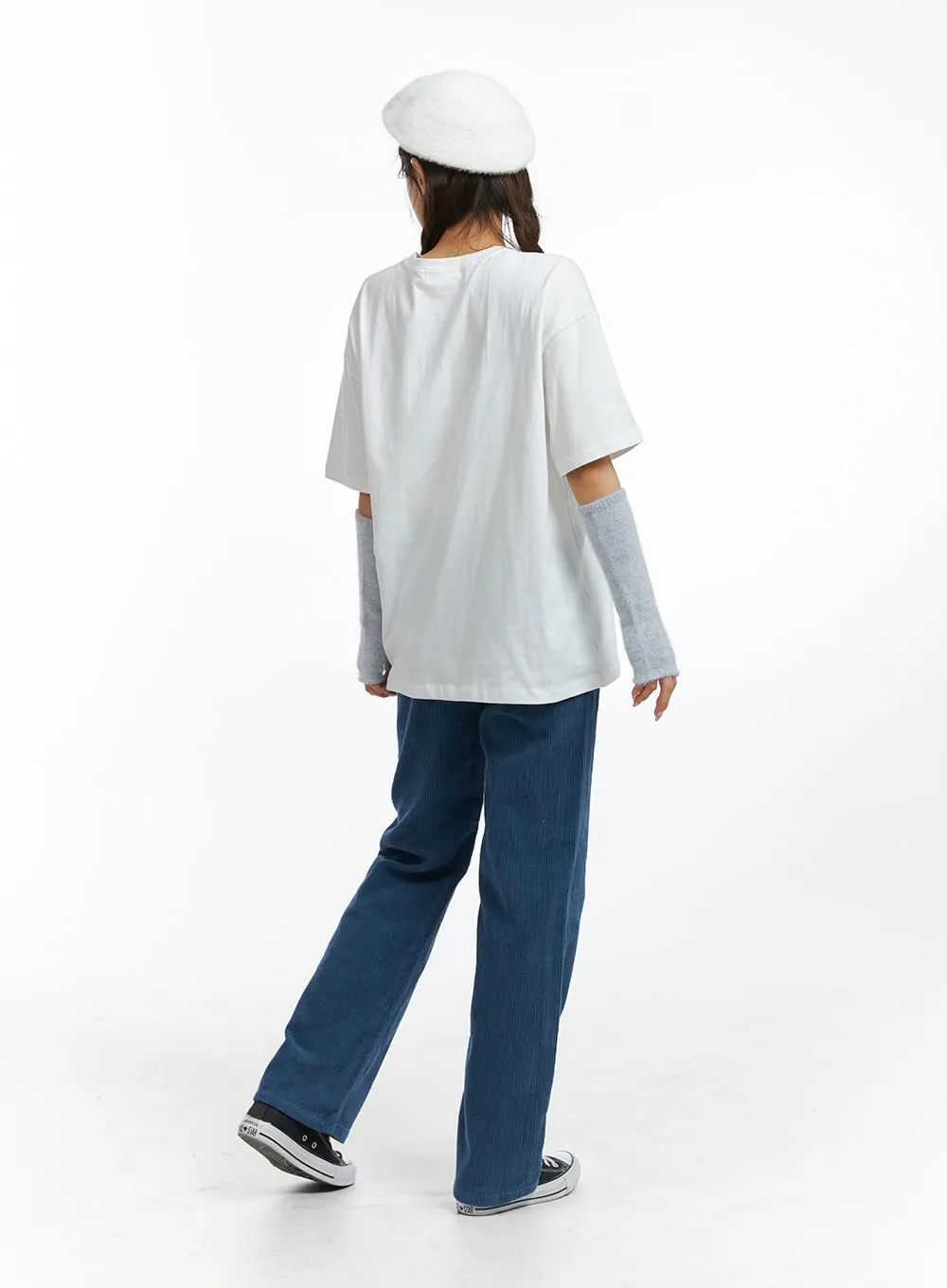 Wide Corduroy Cotton Pants - OJ409