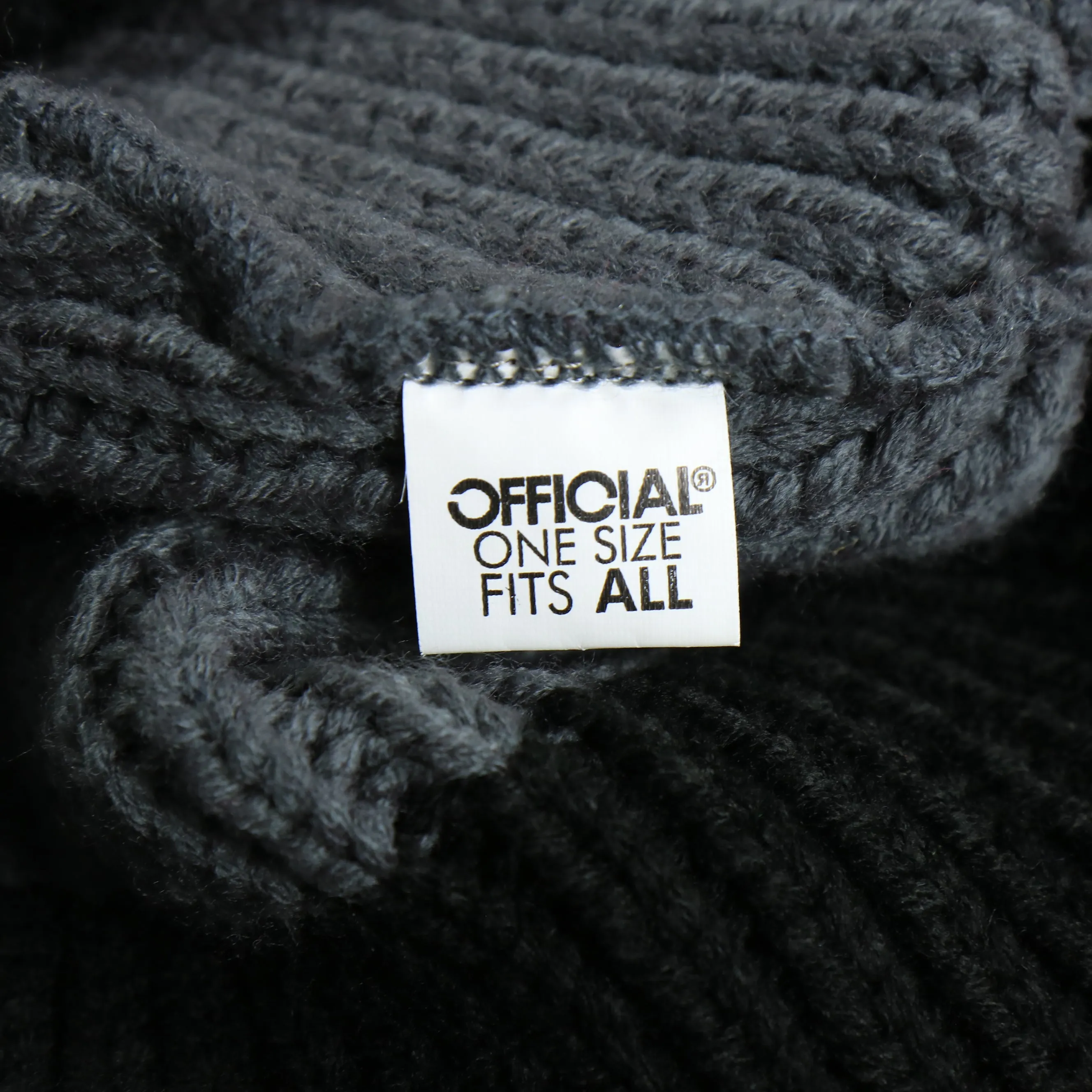 Winter Knit Beanie - Gray with Black Cuff | Gray and Black Winter Hat