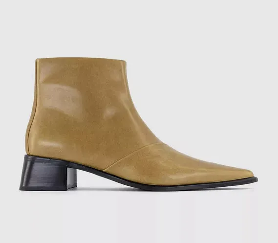 Womens Atelier Vagabond Samira Ankle Boots - Amber Green