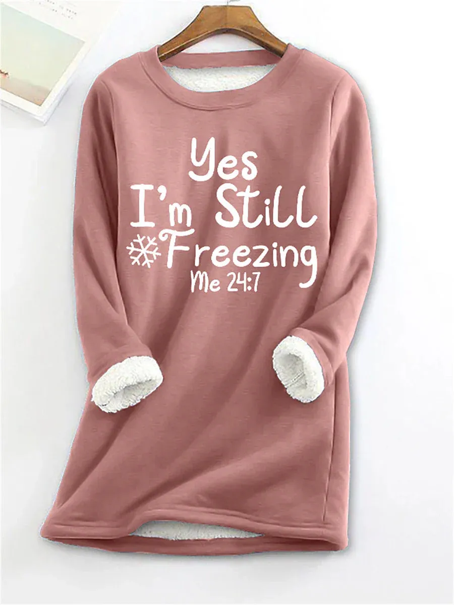 Women's Fleece Pajama Sweatshirt with Letter Print: Cozy Style for All Occasions