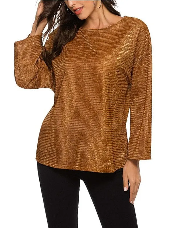 Women's Sparkly Sequin Fleece Blouse