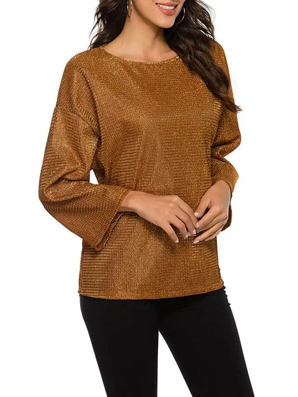 Women's Sparkly Sequin Fleece Blouse