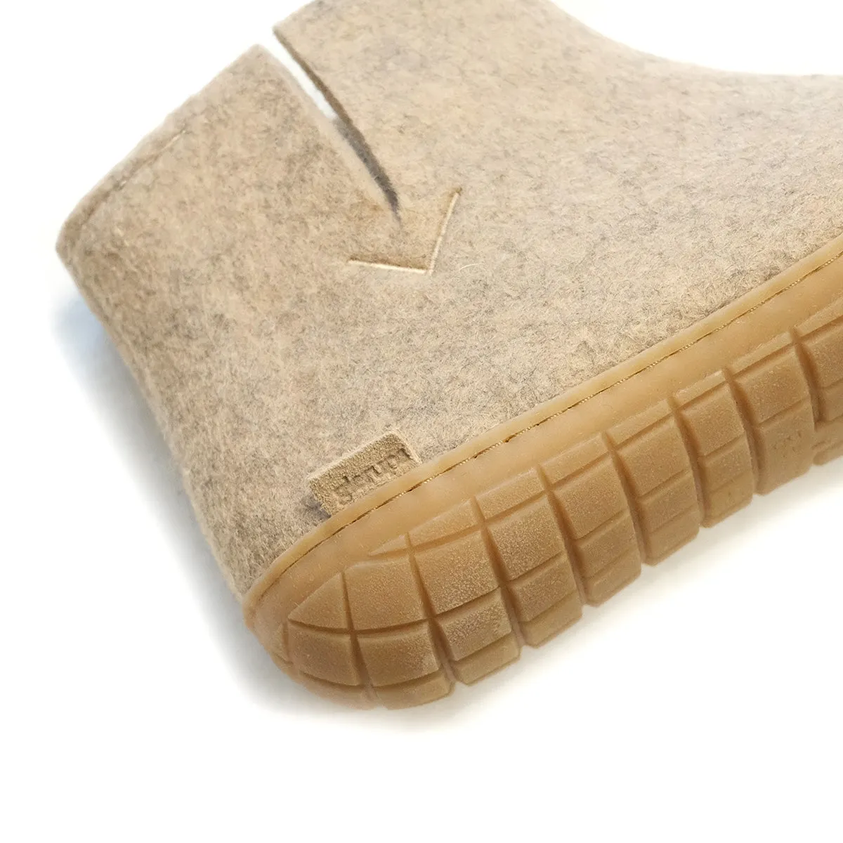 Wool Boot - Natural Rubber Sole - Sand