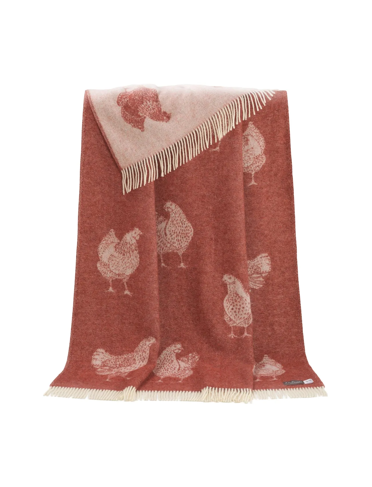 Wool Throw - Chicken Terracotta