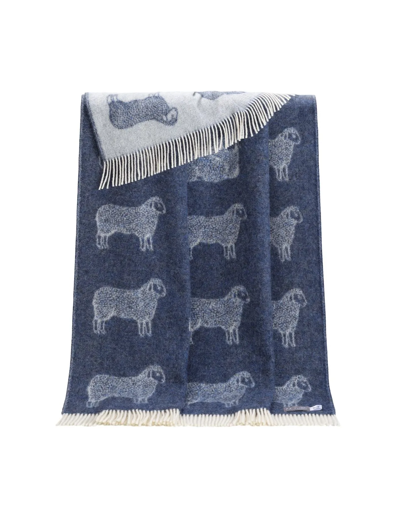 Wool Throw - Sheep Denim Blue - T220099