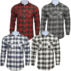 Xact Men's Buffalo Check Flannel Shirt - Long Sleeve